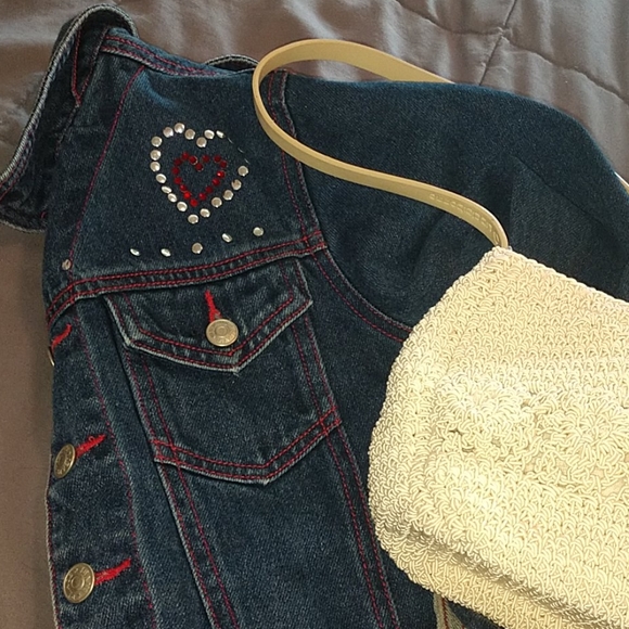 HEART Embellished Jean Jacket - Picture 8 of 8